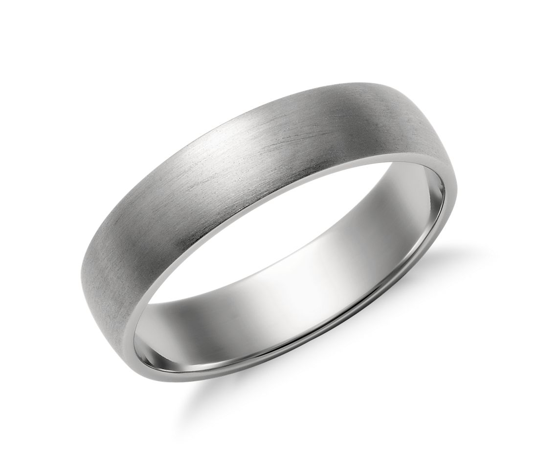 Matte Classic Wedding Ring in Platinum (5mm)