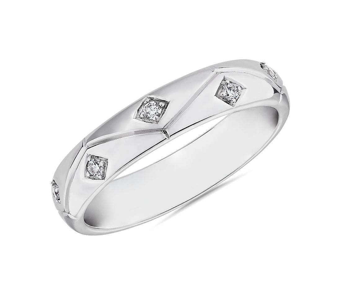ZAC Zac Posen Starlight Band in 14k White Gold (1/10 ct. tw.)