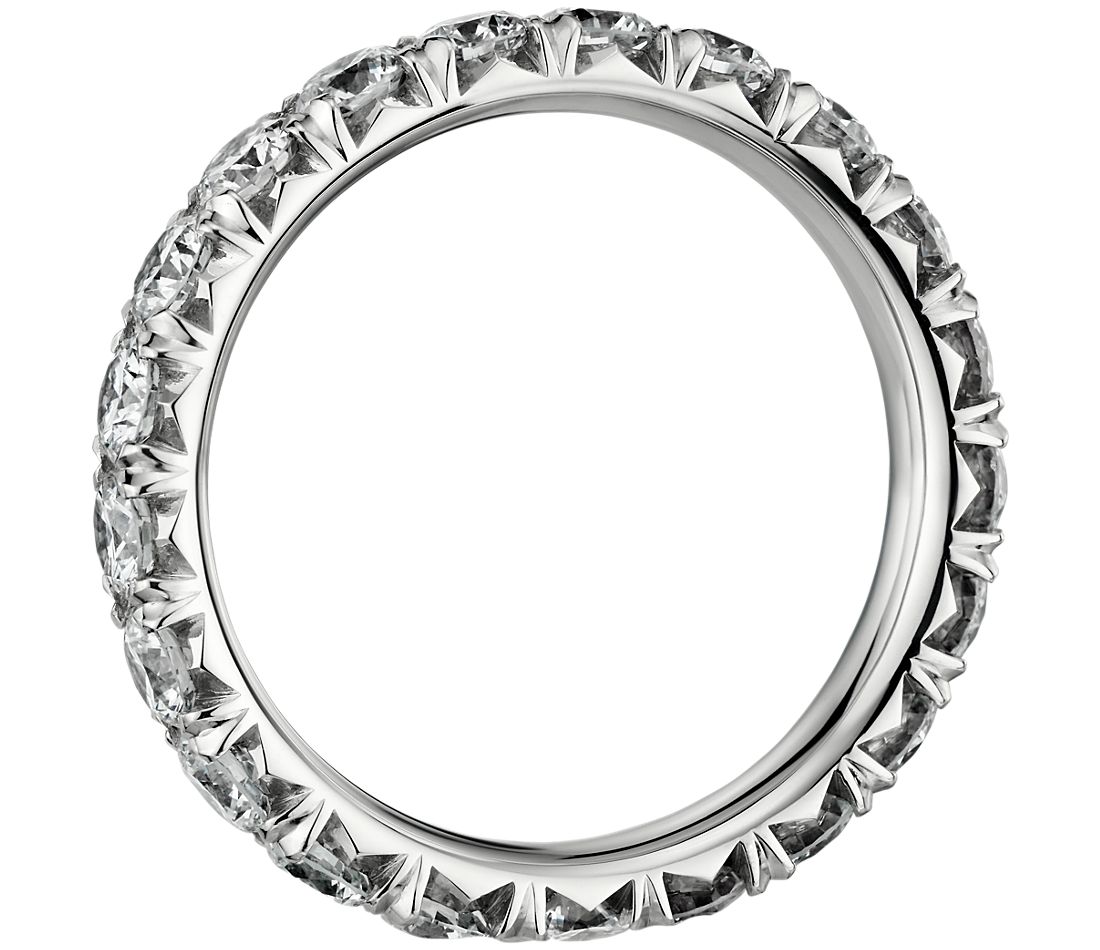 French Pavé Diamond Eternity Ring in Platinum (2 ct. tw.)
