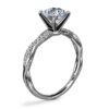Petite Twist Diamond Engagement Ring in 14k White Gold (1/10 ct. tw.)