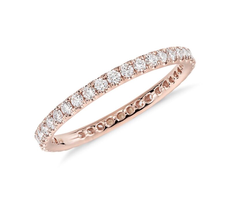 Riviera Pavé Diamond Eternity Ring in 14k White Gold (1/2 ct. tw.) - Image 4