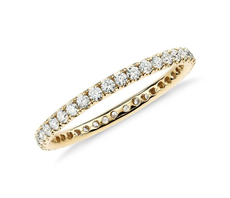 Riviera Pavé Diamond Eternity Ring in 14k White Gold (1/2 ct. tw.) - Image 3