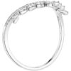 Diamond Leaf Crown Fashion Ring in 14k White Gold