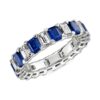 Blue Nile Studio Seamless Sapphire and Diamond Emerald-Cut Eternity Band in Platinum- G/VS2 (2 1/2 ct. tw.)