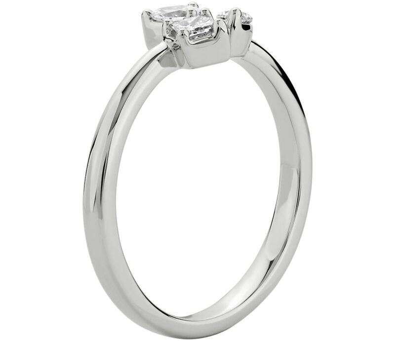 Mixed Shape Diamond Cluster Fashion Ring in 14k White Gold (1/4 ct. tw.) - Image 2
