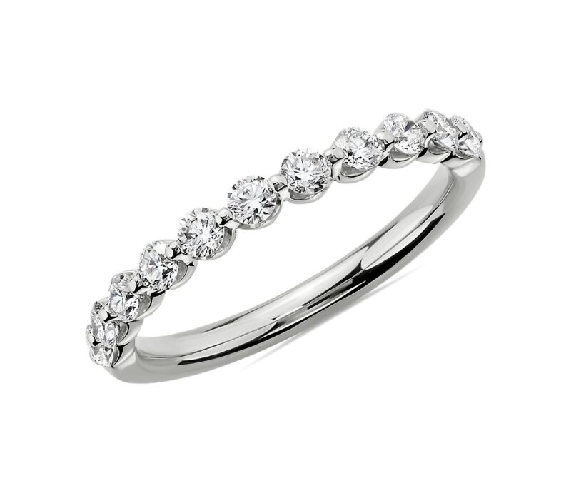 Floating Diamond Wedding Ring in Platinum (1/2 ct. tw.) - Image 3