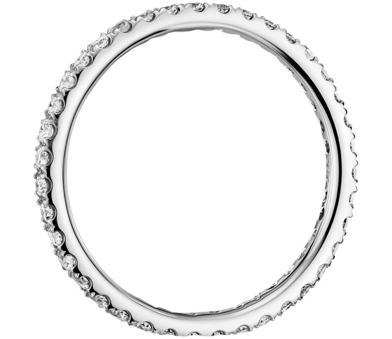 Riviera Pavé Diamond Eternity Ring in 14k White Gold (1/2 ct. tw.) - Image 2