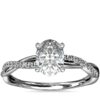 Petite Twist Diamond Engagement Ring in Platinum (1/10 ct. tw.)