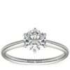 Petite Nouveau Six-Prong Solitaire Engagement Ring in Platinum