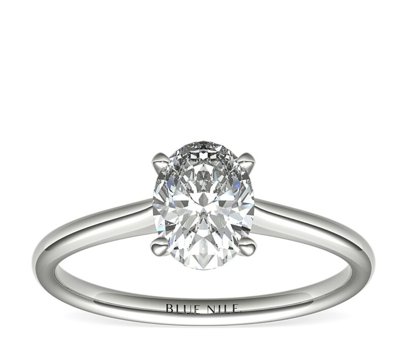 Petite Solitaire Engagement Ring in Platinum - Image 2