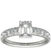 French Pavé Diamond Engagement Ring in Platinum (1 ct. tw.)