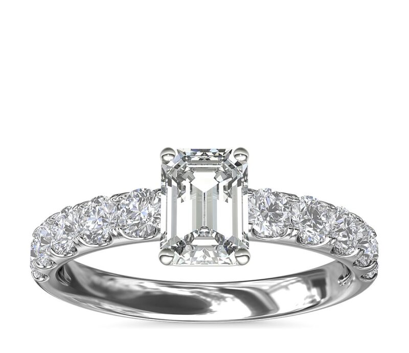 Riviera Pavé Diamond Engagement Ring in Platinum (5/8 ct. tw.)
