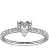 French Pavé Diamond Engagement Ring in Platinum (1/4 ct. tw.)