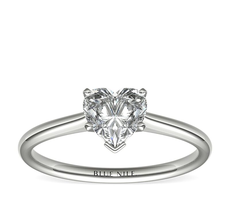 Petite Solitaire Engagement Ring in Platinum - Image 2