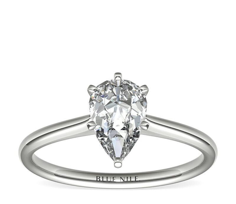 Petite Solitaire Engagement Ring in Platinum - Image 2
