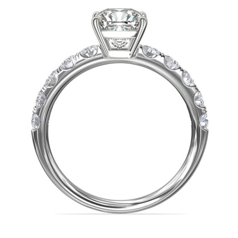 Riviera Pavé Diamond Engagement Ring in Platinum (5/8 ct. tw.)