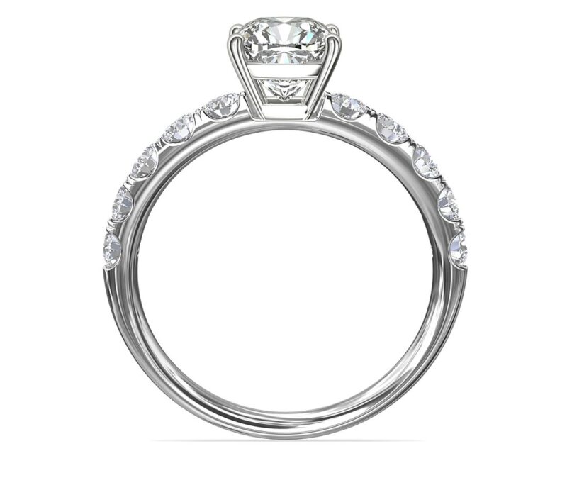 Riviera Pavé Diamond Engagement Ring in Platinum (5/8 ct. tw.)