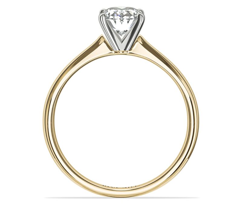 Petite Solitaire Engagement Ring in 18k Yellow Gold - Image 3