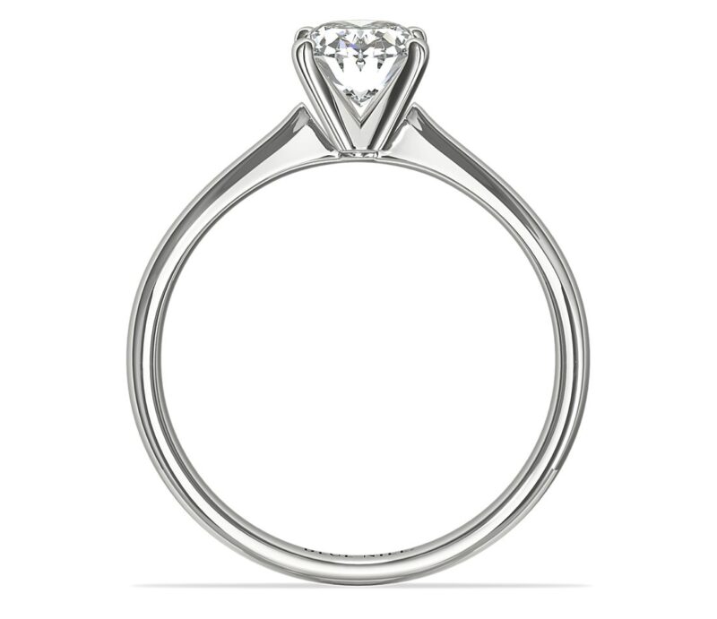 Petite Solitaire Engagement Ring in Platinum - Image 3