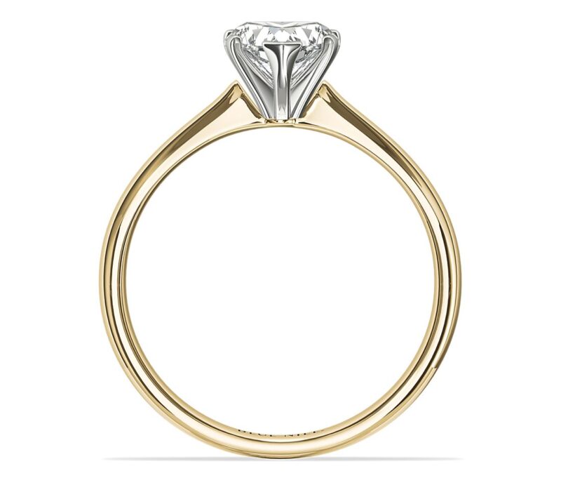 Petite Solitaire Engagement Ring in 18k Yellow Gold - Image 3