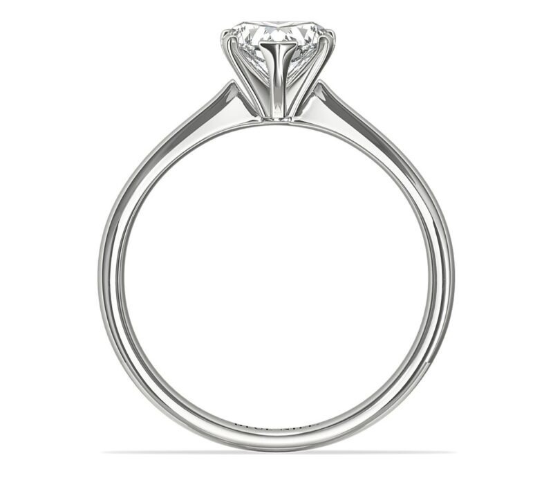 Petite Solitaire Engagement Ring in Platinum - Image 3