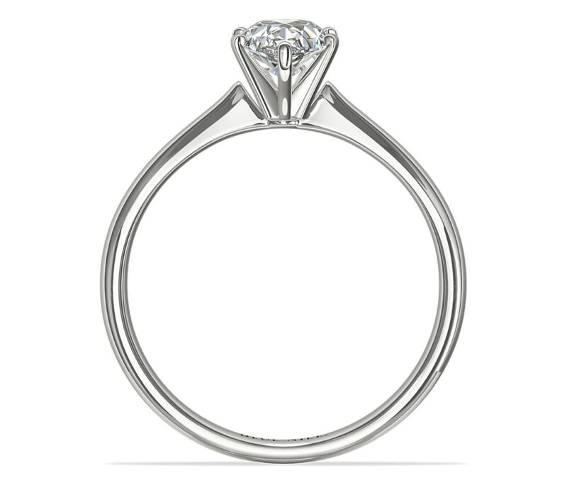 Petite Solitaire Engagement Ring in Platinum - Image 3