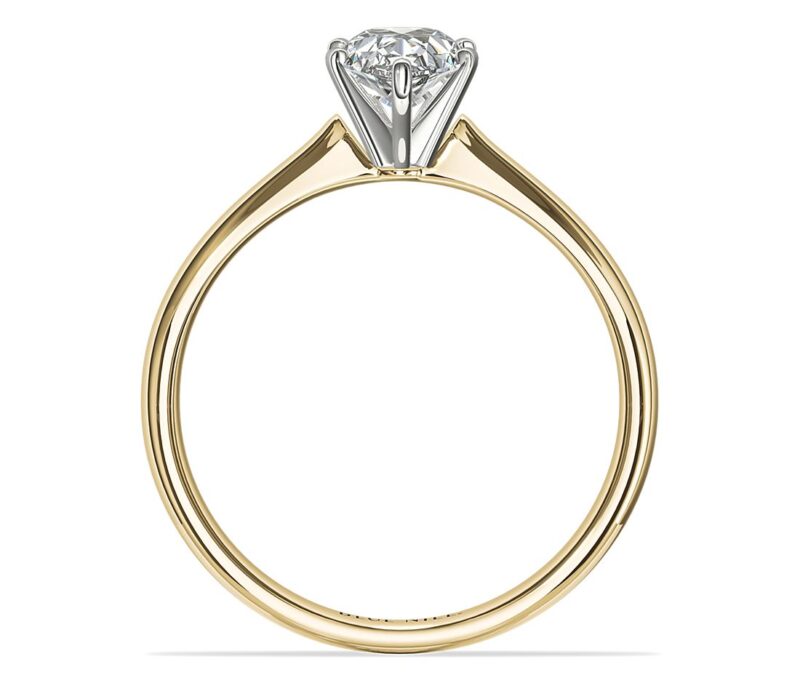 Petite Solitaire Engagement Ring in 18k Yellow Gold - Image 3